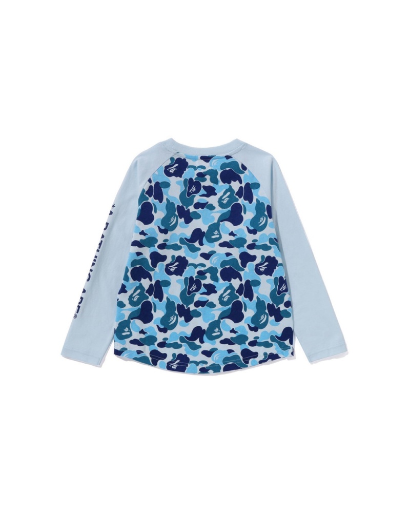 Hauts Bape ABC L/S Bleu Clair Enfant | UCM-20954772